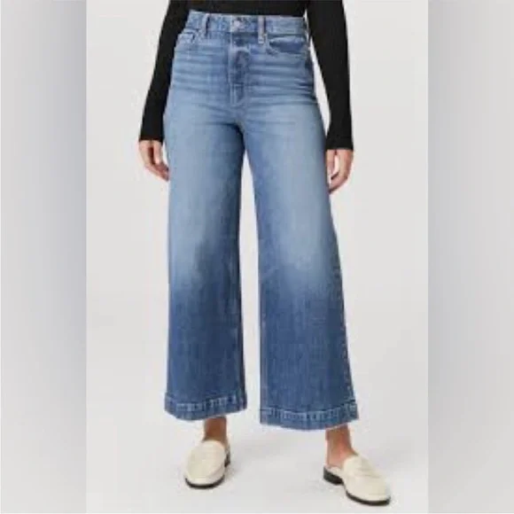 Paige Women’s Harper Ankle Jeans sz 32 Wide Leg - Picture 3 of 8